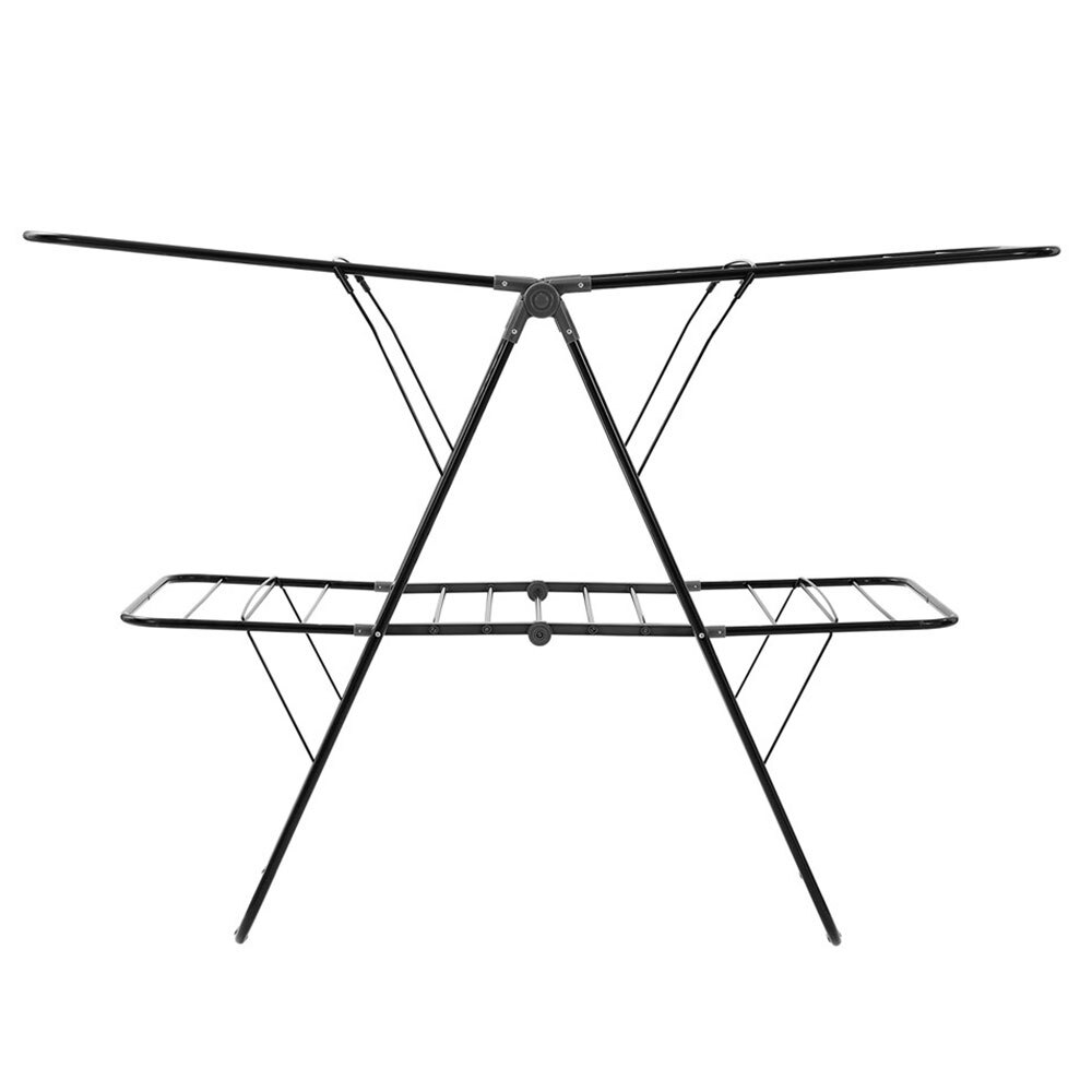 Boxsweden 2 Tier 32 Rail Foldable Clothes Airer - Black