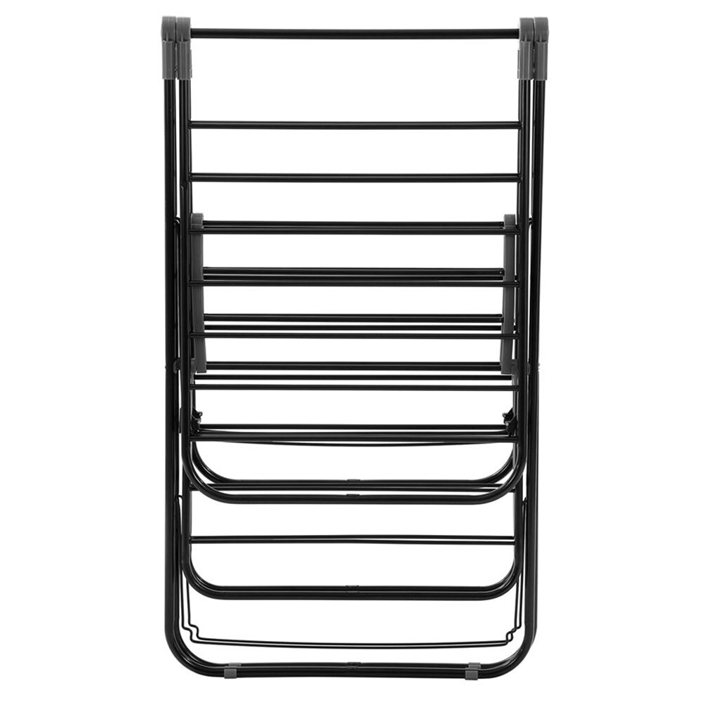 Boxsweden 2 Tier 32 Rail Foldable Clothes Airer - Black