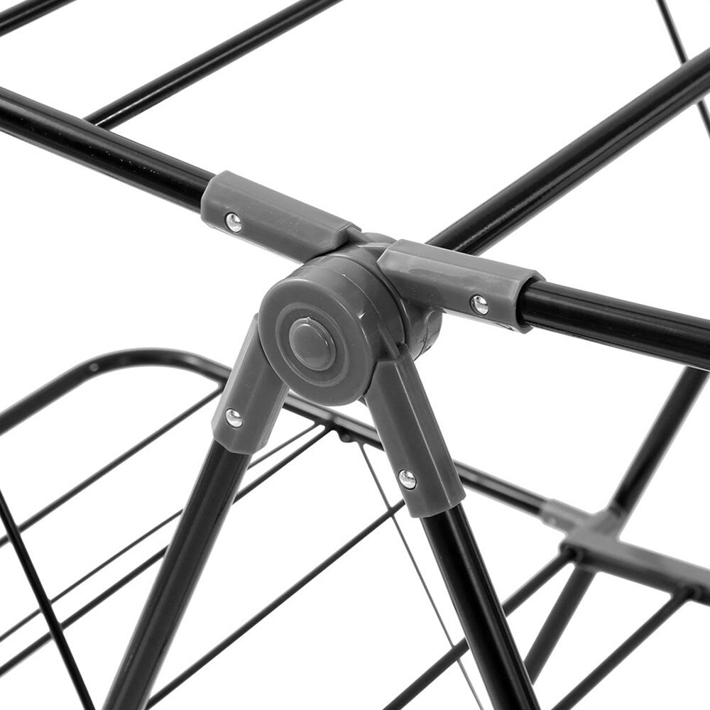 Boxsweden 2 Tier 32 Rail Foldable Clothes Airer - Black