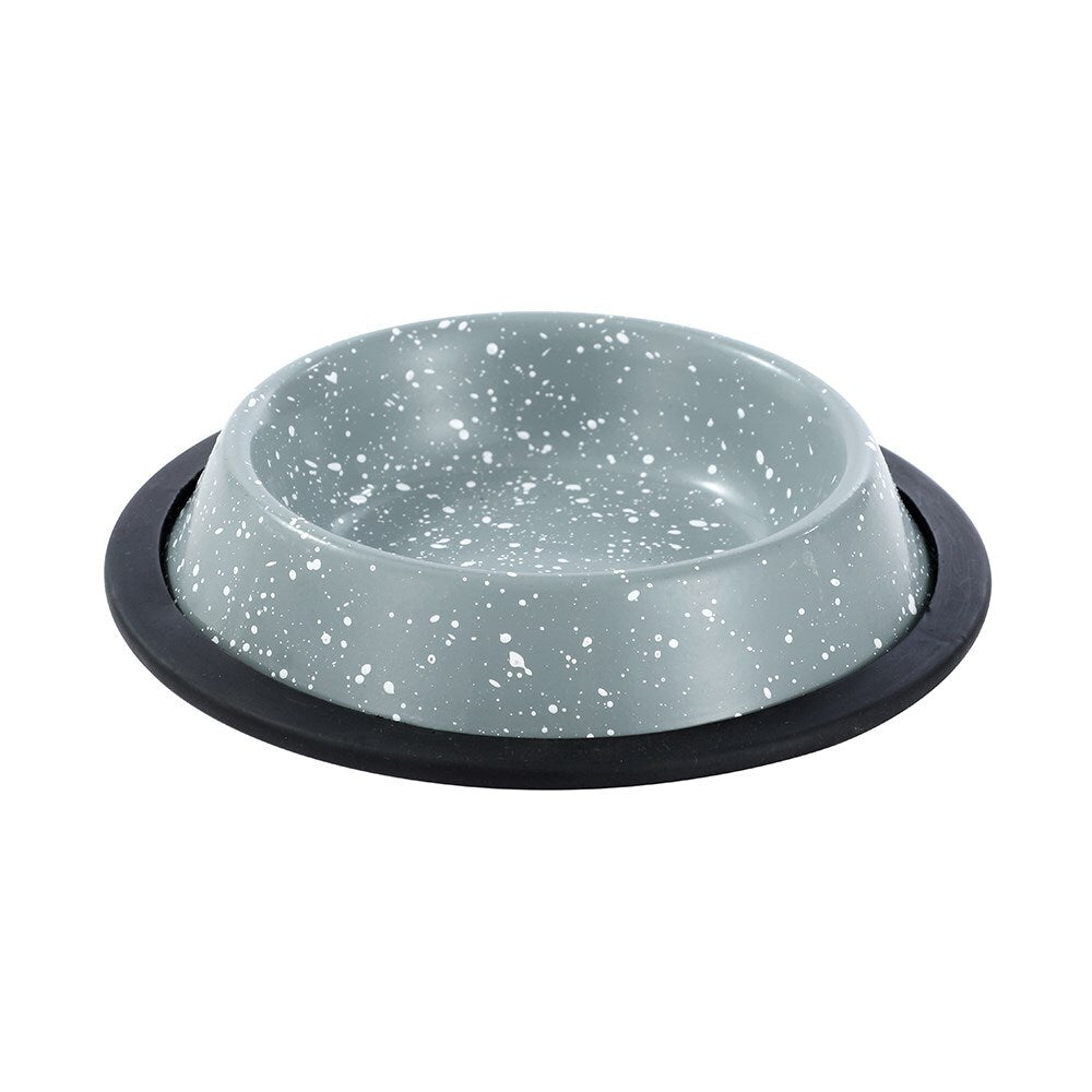 Paws & Claws Savoy 180ml/15.5cm Non-Slip Stainless Steel Pet Bowl - Grey