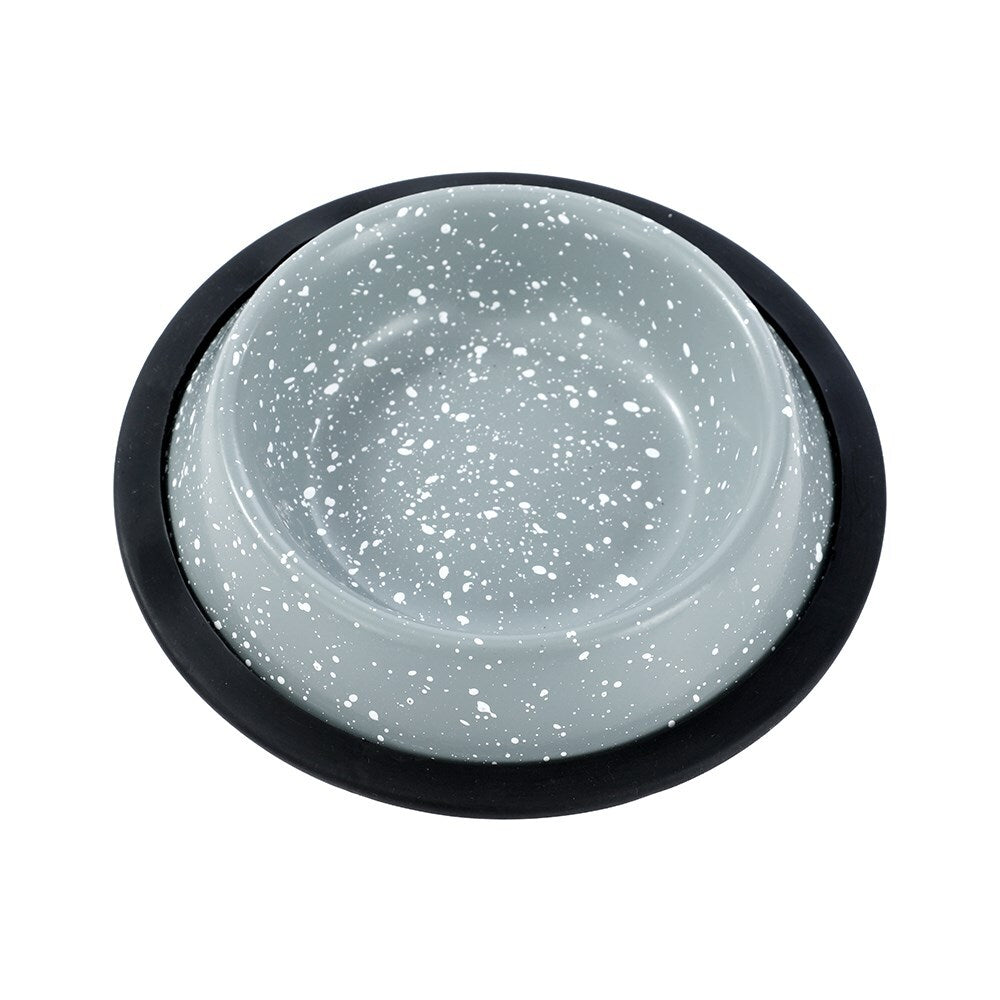 Paws & Claws Savoy 180ml/15.5cm Non-Slip Stainless Steel Pet Bowl - Grey