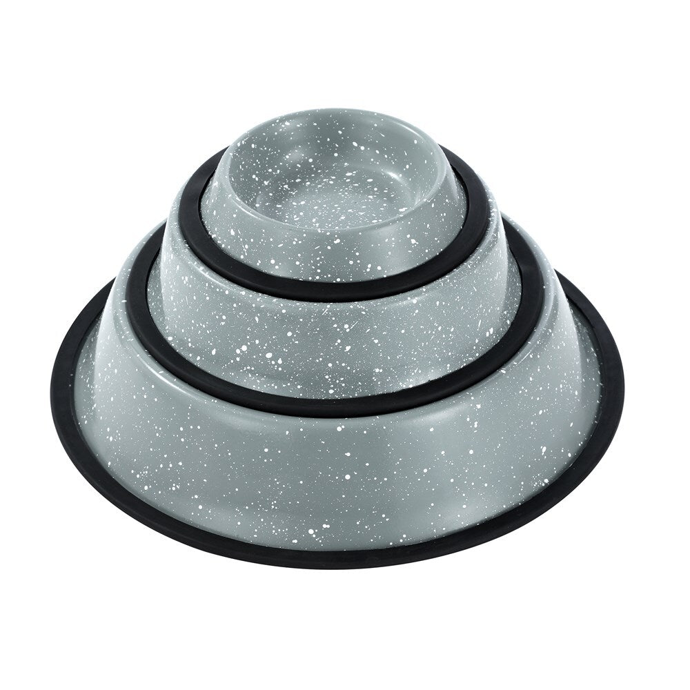 Paws & Claws Savoy 180ml/15.5cm Non-Slip Stainless Steel Pet Bowl - Grey