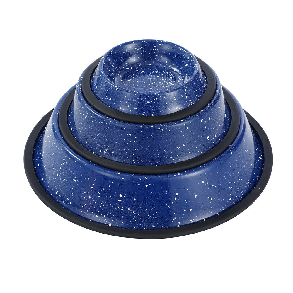 Paws & Claws Savoy 1.5L/29cm Non-Slip Stainless Steel Pet Bowl - Blue