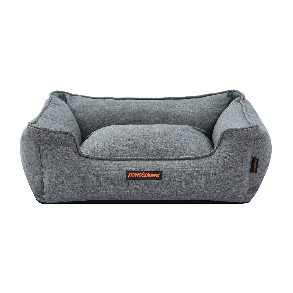 Paws & Claws Pia Walled Pet Bed Med Grey 60X50X18cm