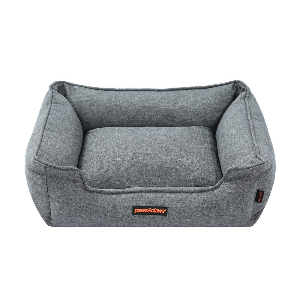 Paws & Claws Pia Walled Pet Bed Med Grey 60X50X18cm