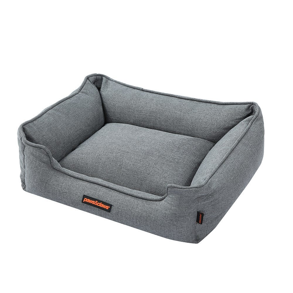 Paws & Claws Pia Walled Pet Bed Med Grey 60X50X18cm