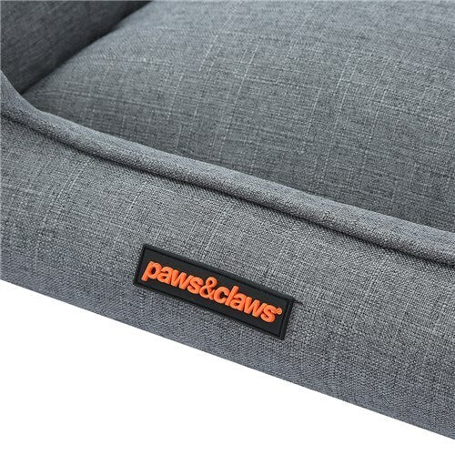 Paws & Claws Pia Walled Pet Bed Med Grey 60X50X18cm