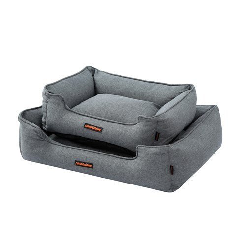 Paws & Claws Pia Walled Pet Bed Med Grey 60X50X18cm
