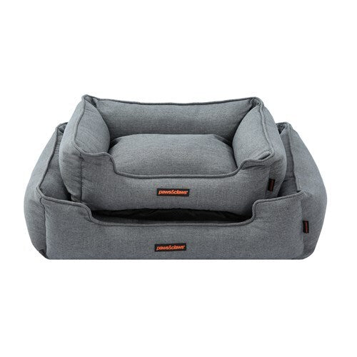 Paws & Claws Pia Walled Pet Bed Med Grey 60X50X18cm