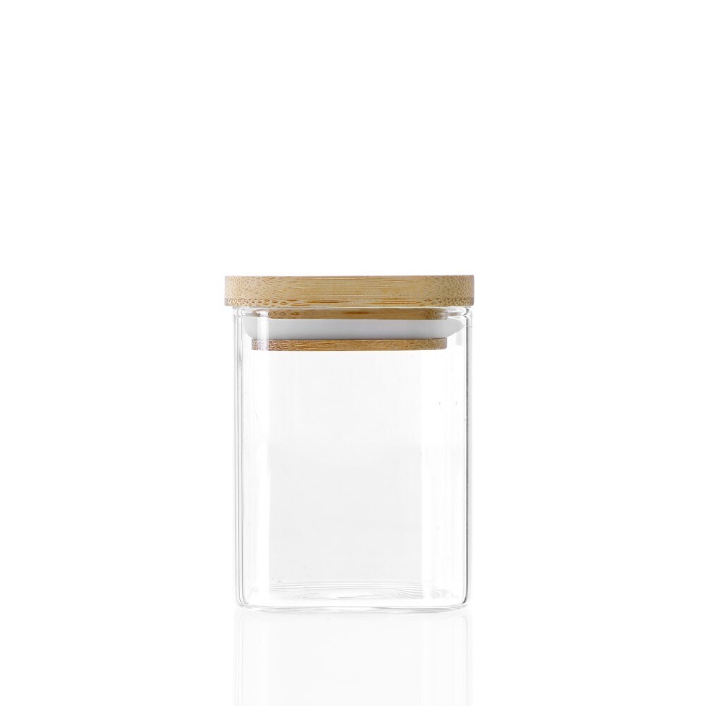Lemon & Lime Camden Square Glass Jar Bamboo Lid 200Ml
