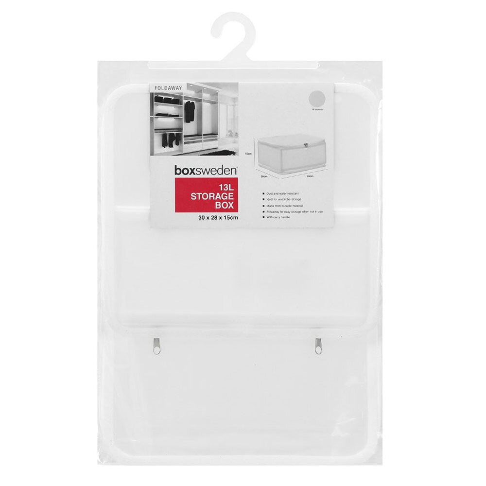 Boxsweden 13L Foldaway Storage Box - White