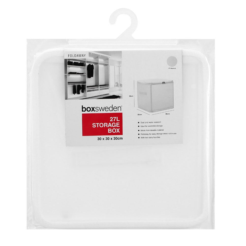 Boxsweden 27L Foldaway Storage Box - White