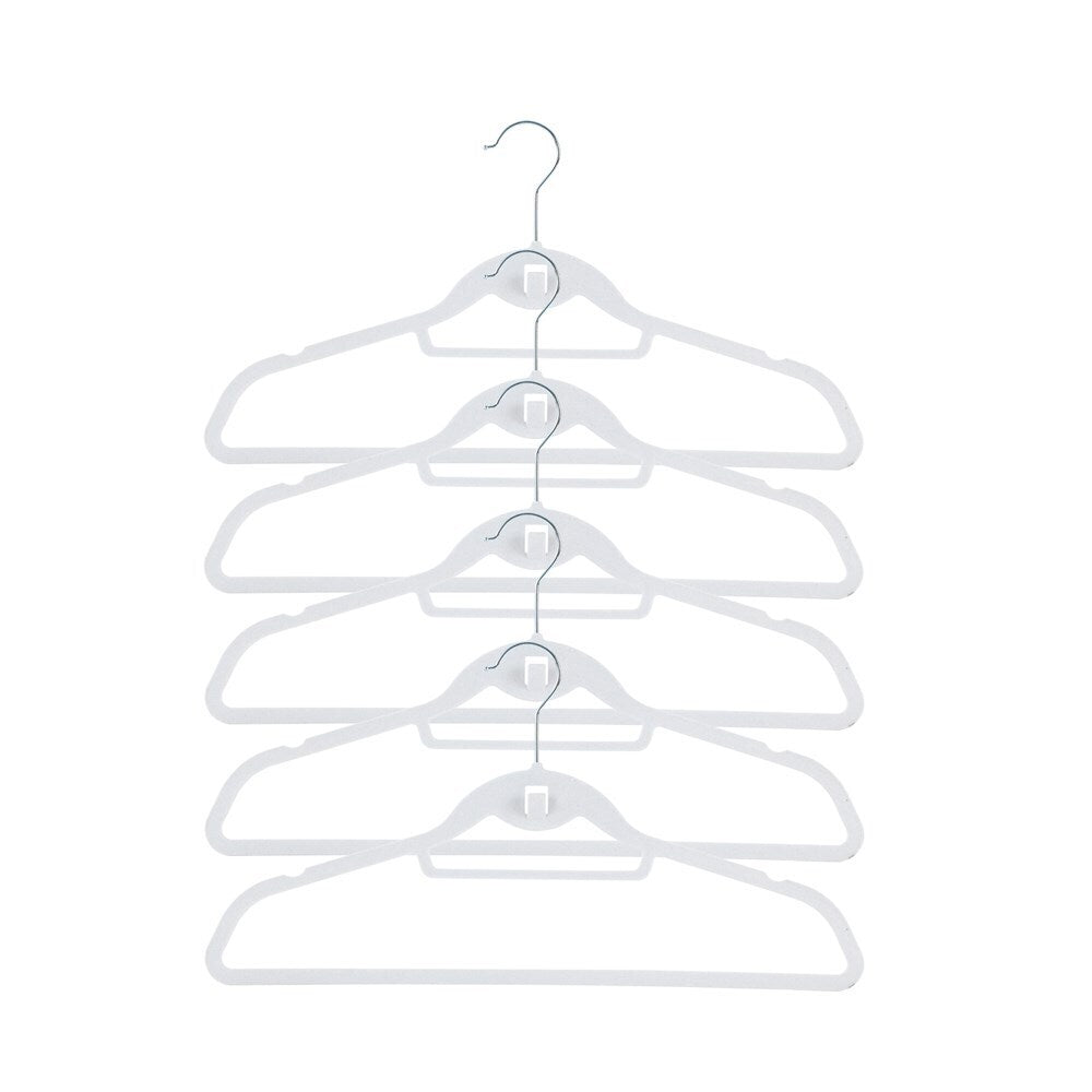 5PK Boxsweden Velvet Hangers 44.5cm White