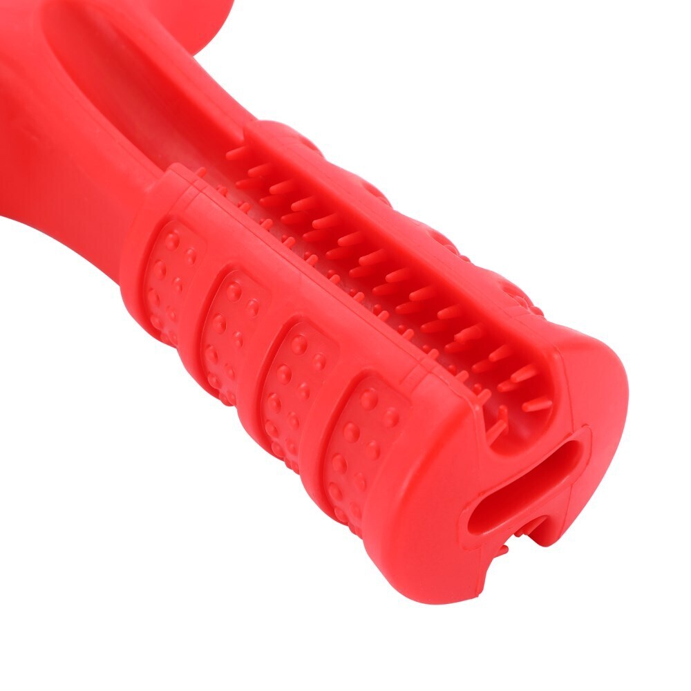 Paws & Claws Flavour-Bone T Bone Beef Flavoured Rubber Toy 17X13X6cm Red
