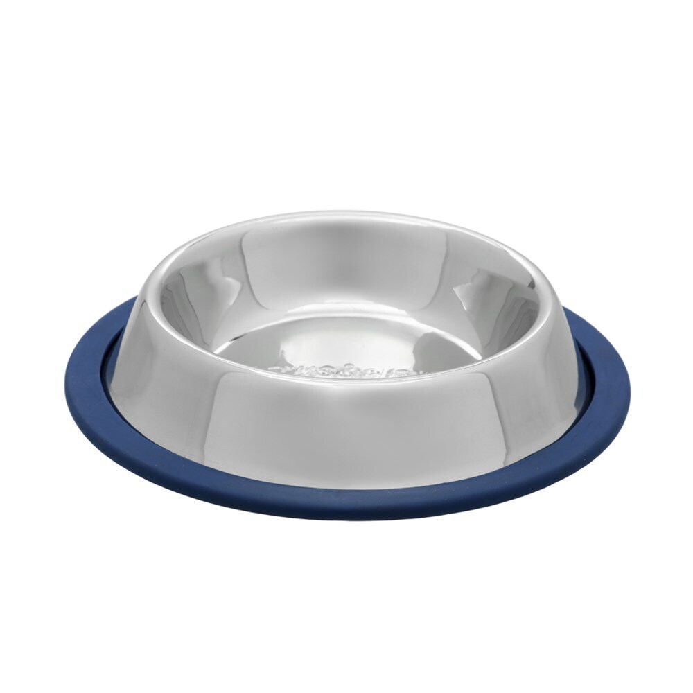 Paws & Claws Stainless Steel Pet Bowl Blue Anti-Skid 180Ml