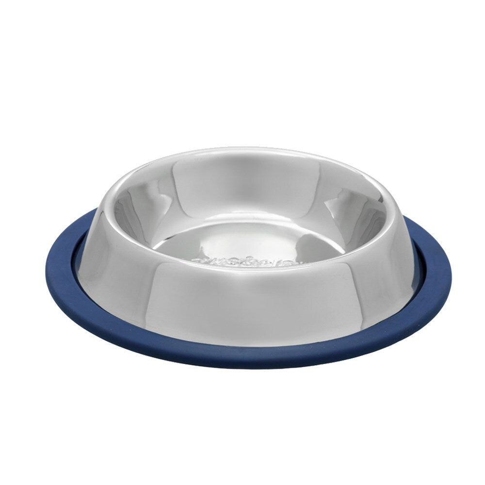 Paws & Claws Stainless Steel 700ml Anti-Skid Pet Bowl Blue
