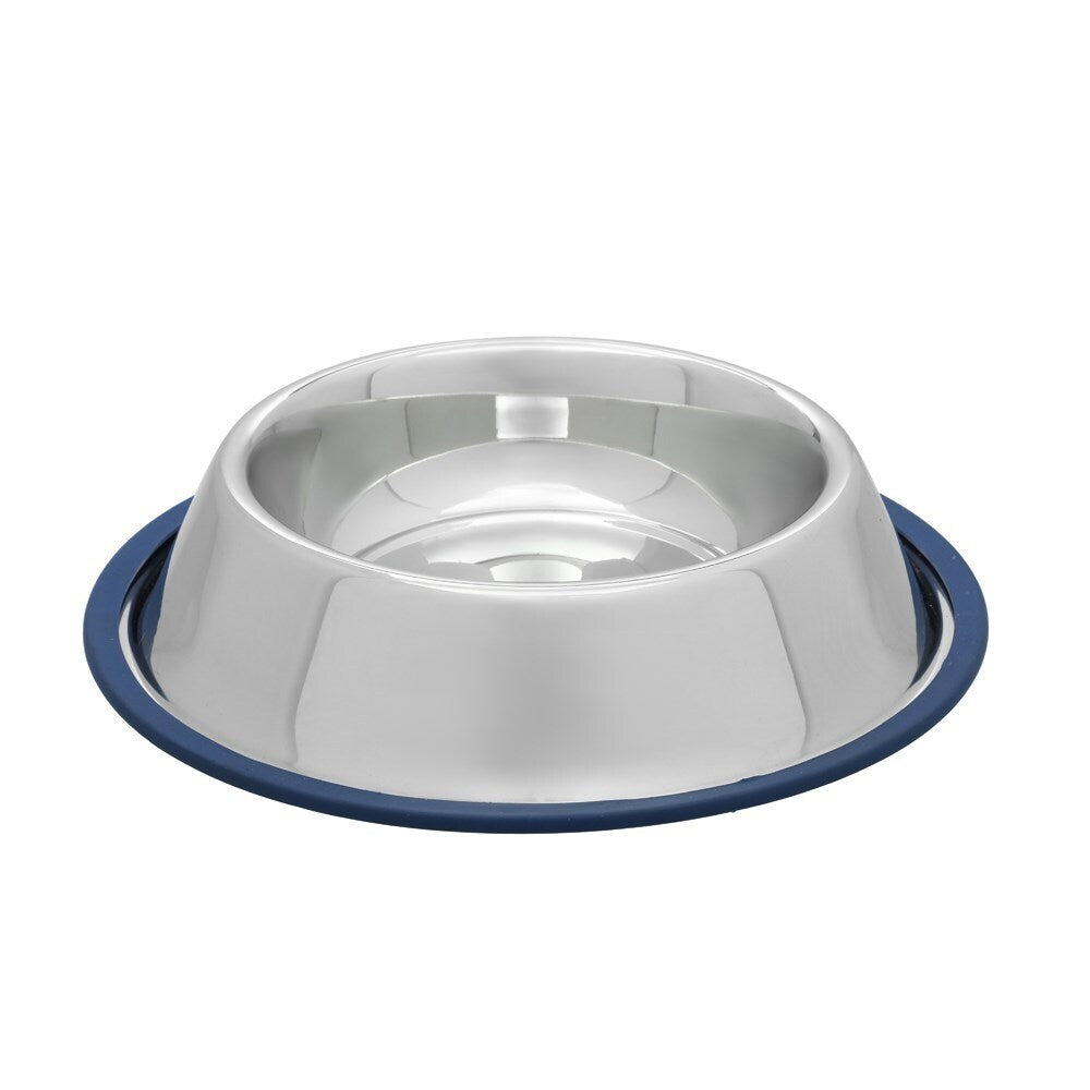 Paws & Claws Stainless Steel Pet Bowl Blue Anti-Skid 850Ml