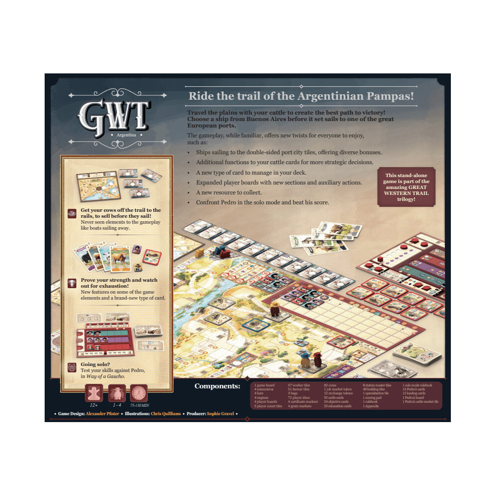 Eggertspiele Great Western Trail Cowboy Board Game Argentina 12y+