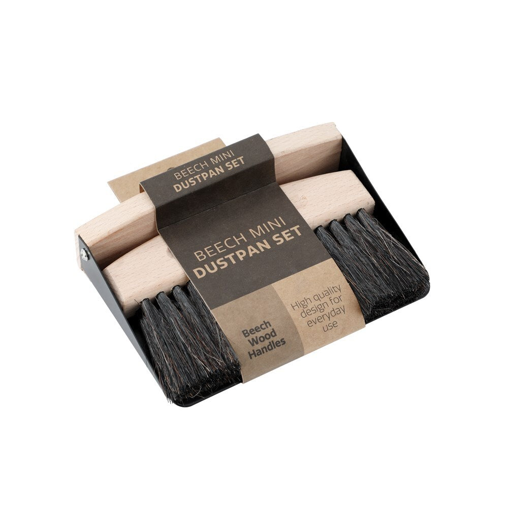 WHITE GLOVE BEECH MINI DUSTPAN SET 15.5X10CM