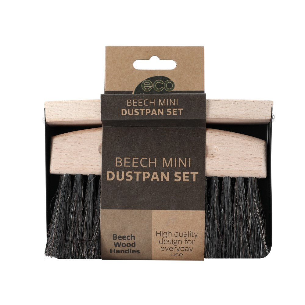 WHITE GLOVE BEECH MINI DUSTPAN SET 15.5X10CM