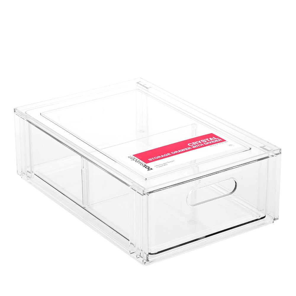 Crystal Storage Drawer With Divider 31.5X21X10.5Cm