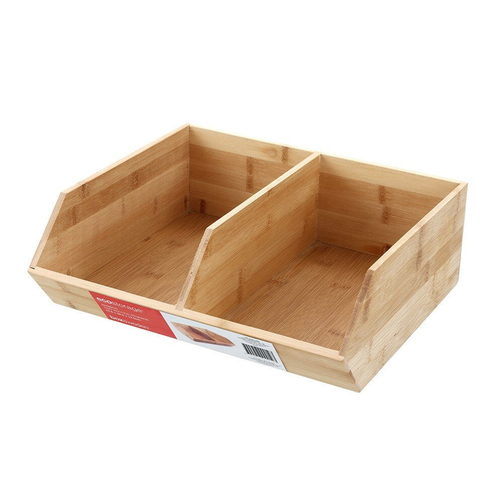 Boxsweden 2-Section 34.5cm Bamboo Storage Cube