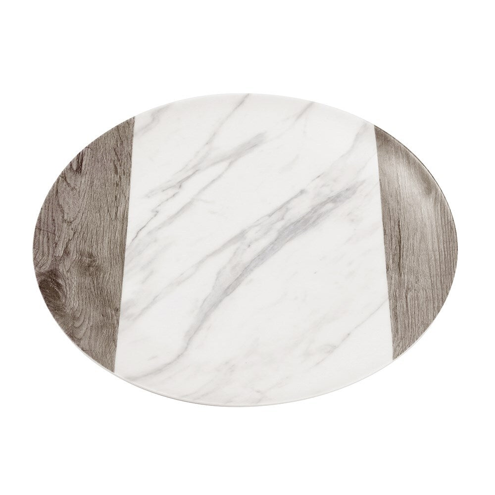 Lemon & Lime Matte 26.5cm Melamine Dinner Plate - Endwood Marble