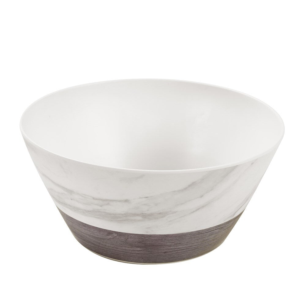 Lemon & Lime 25cm Matte Melamine Salad Bowl - Endwood Marble