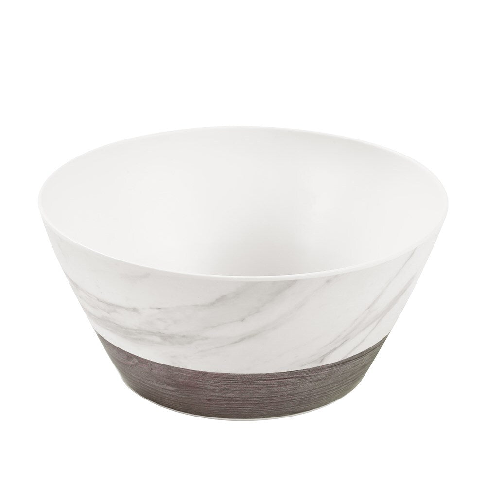 Lemon & Lime 25cm Matte Melamine Salad Bowl - Endwood Marble