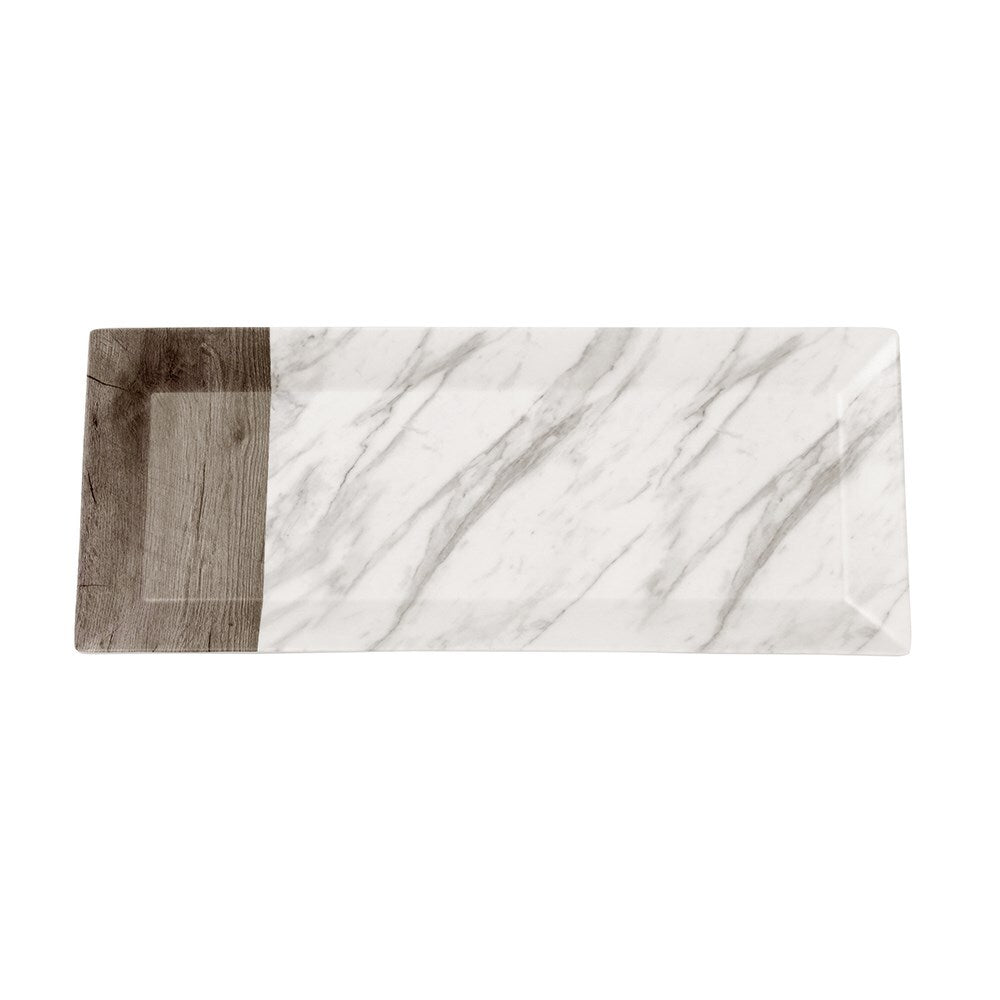 Lemon & Lime Matte Melamine 47.5x20cm Serving Platter Endwood Marble