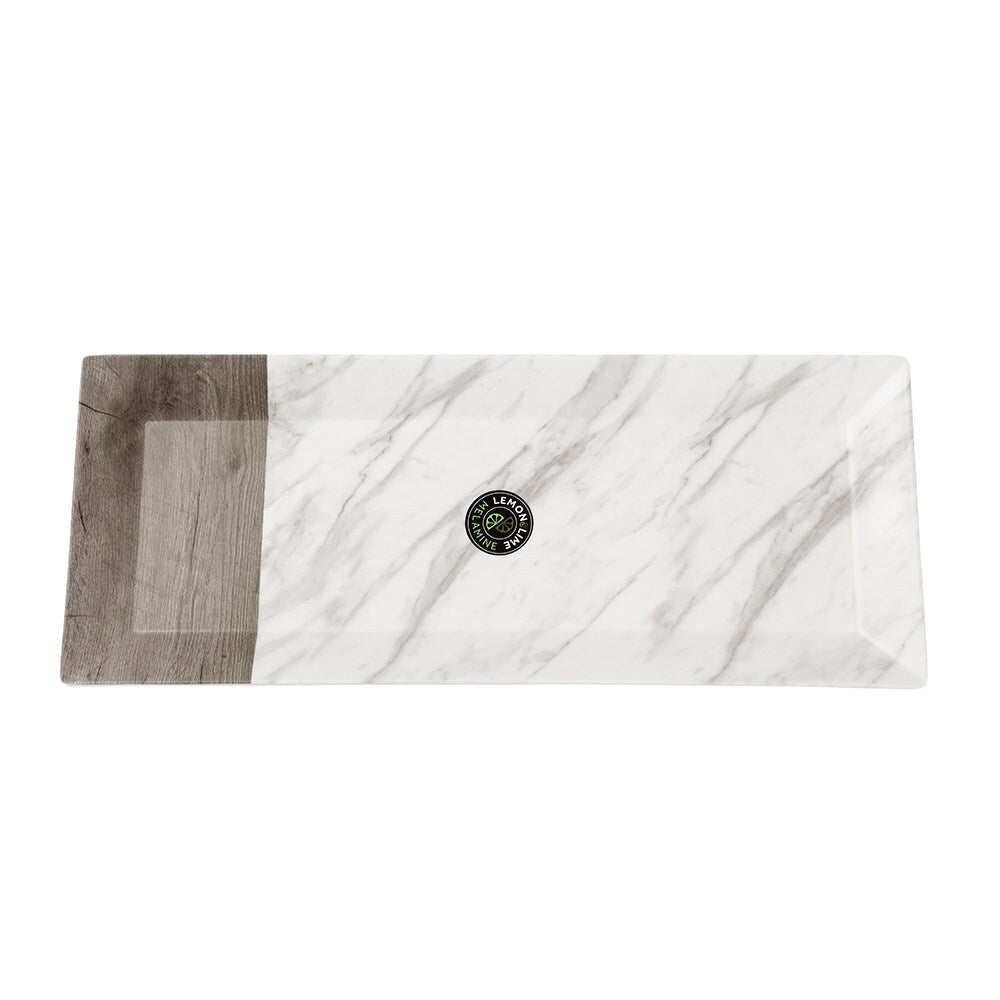 Lemon & Lime Matte Melamine 47.5x20cm Serving Platter Endwood Marble