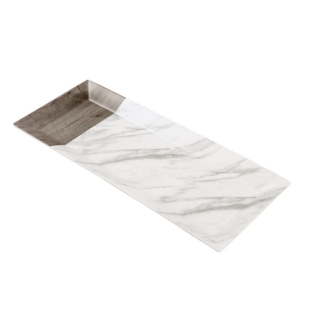 Lemon & Lime Matte Melamine 47.5x20cm Serving Platter Endwood Marble