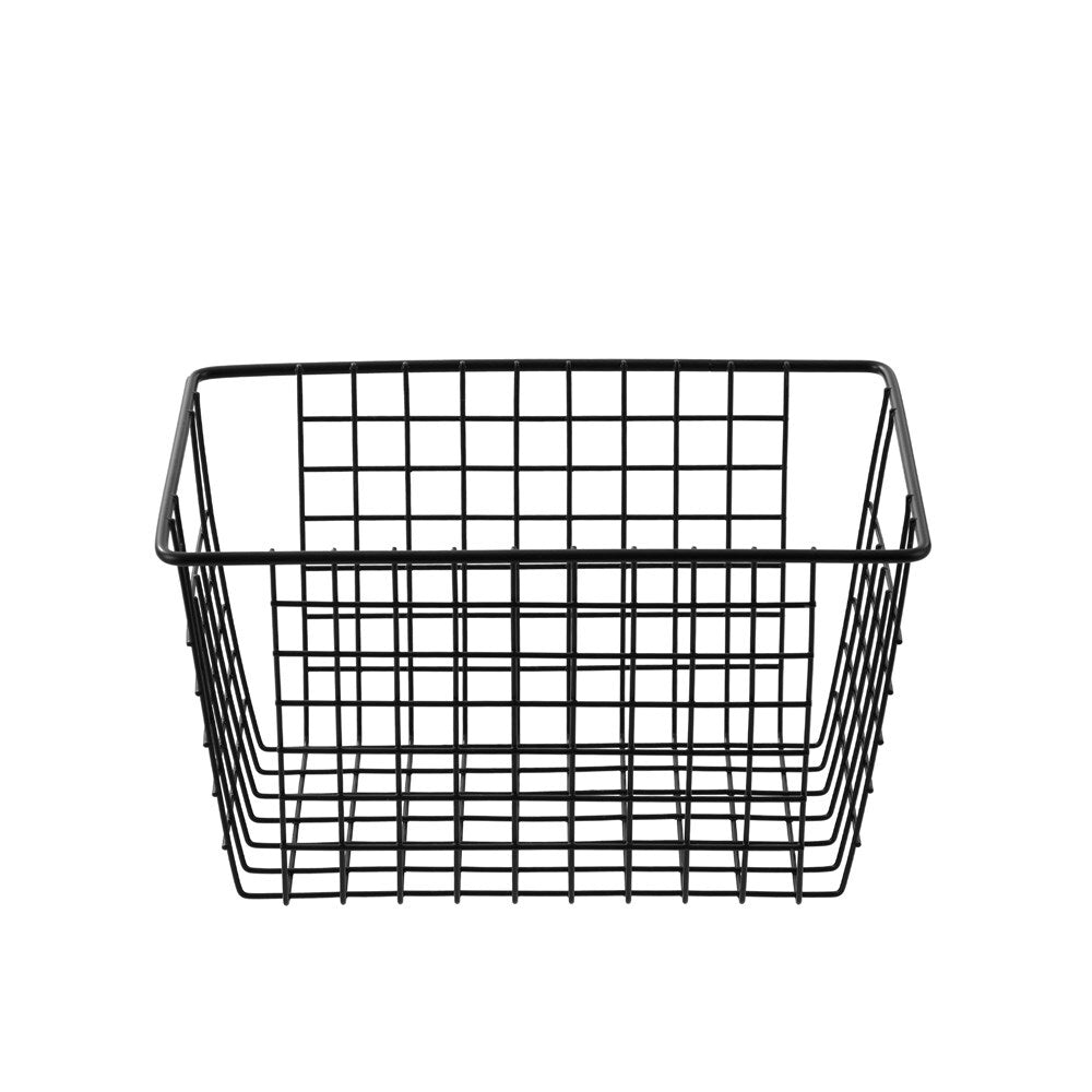 Boxsweden 26x15cm Wire Storage Basket - Black