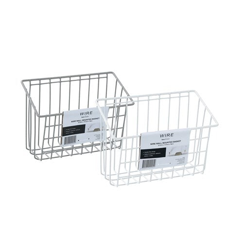 Boxsweden 25.5x12.5cm Wire Wall Mounted Basket - Assorted