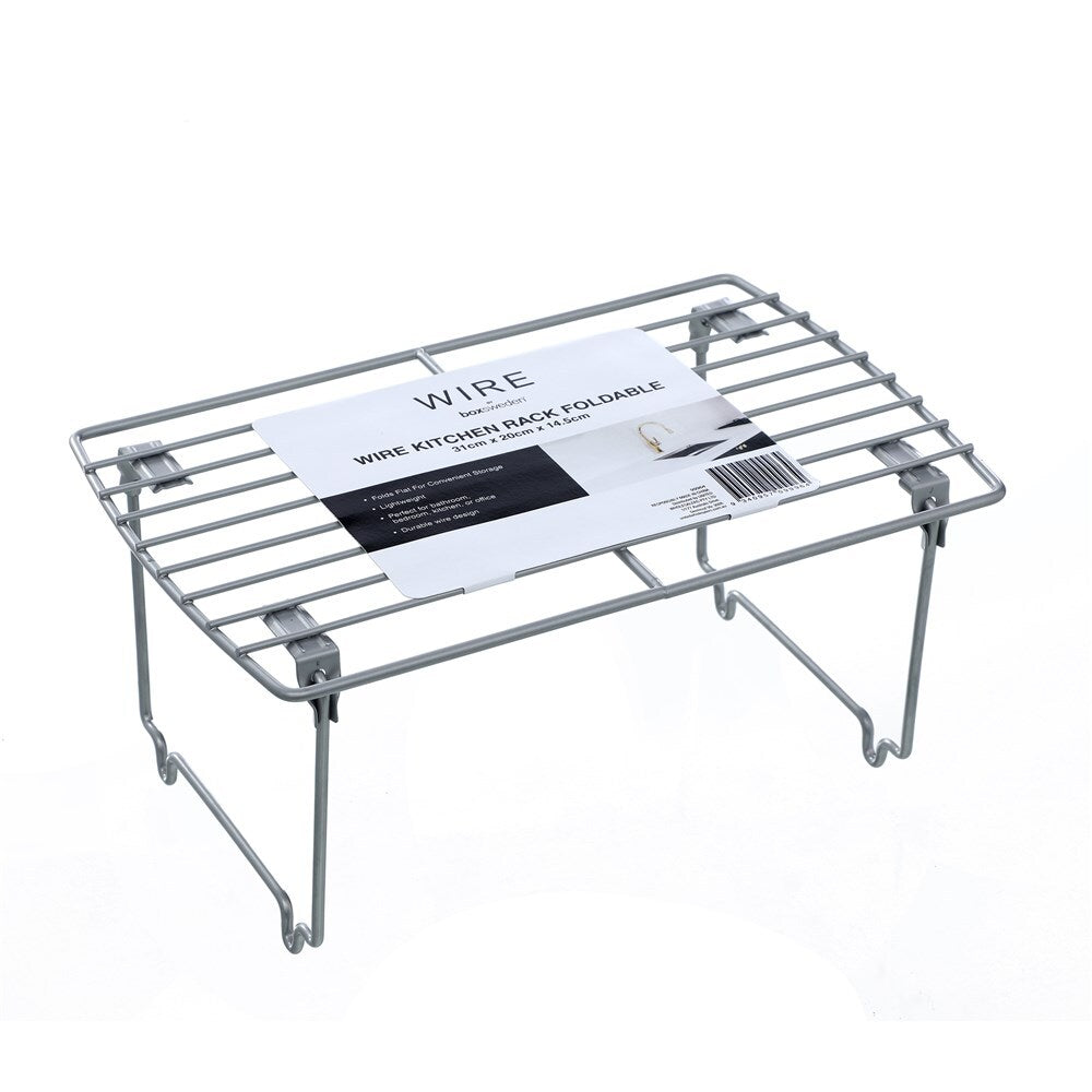 Boxsweden 31cm Foldable Wire Kitchen Rack - Assorted