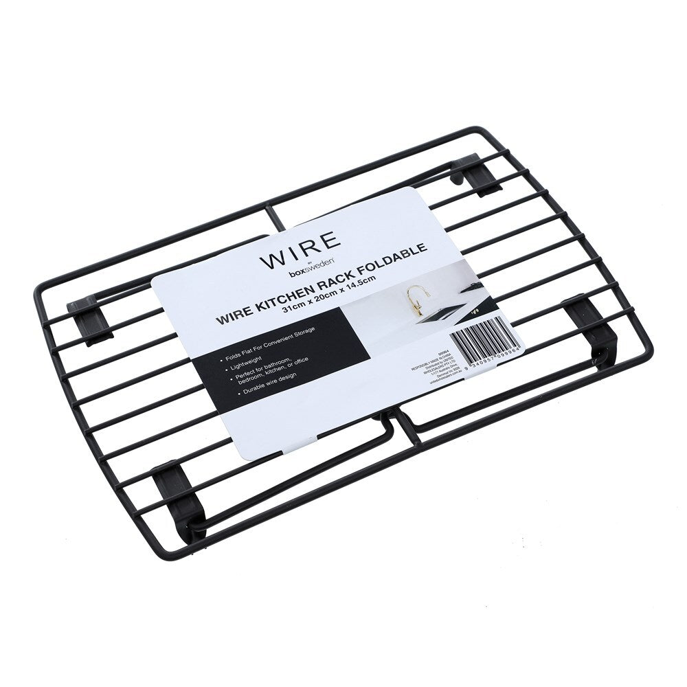 Boxsweden 31cm Foldable Wire Kitchen Rack - Assorted