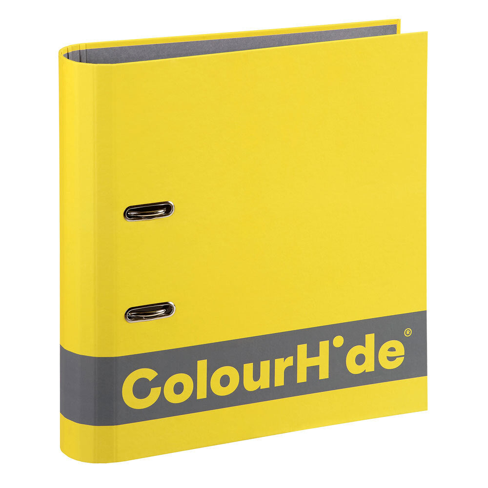 Colourhide A4 70mm 375 Sheets Silky Touch Lever Arch File - Yellow (4 Pack) — image 3