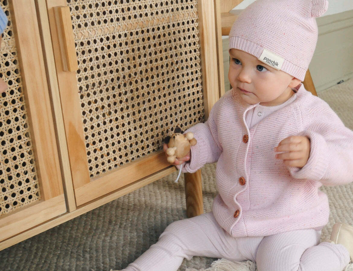 11100293-ponchik-baby-toddler-bear-beanie-love-speckle-knit-size-12-24m