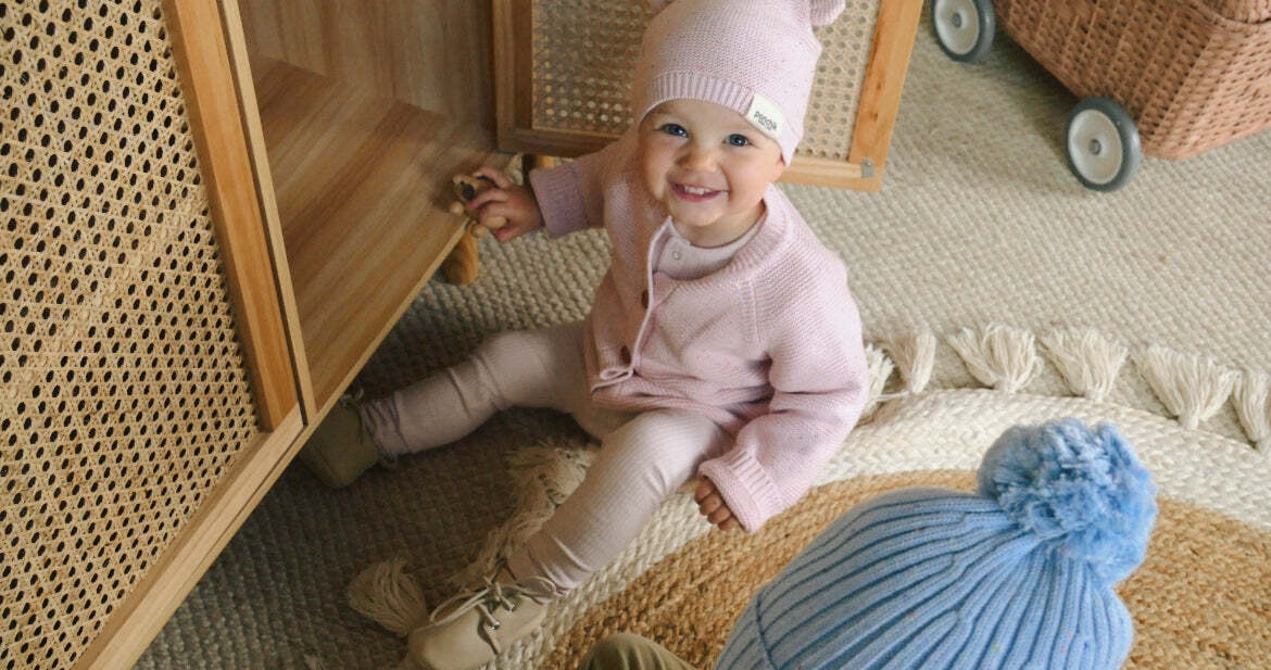 11100293-ponchik-baby-toddler-bear-beanie-love-speckle-knit-size-12-24m