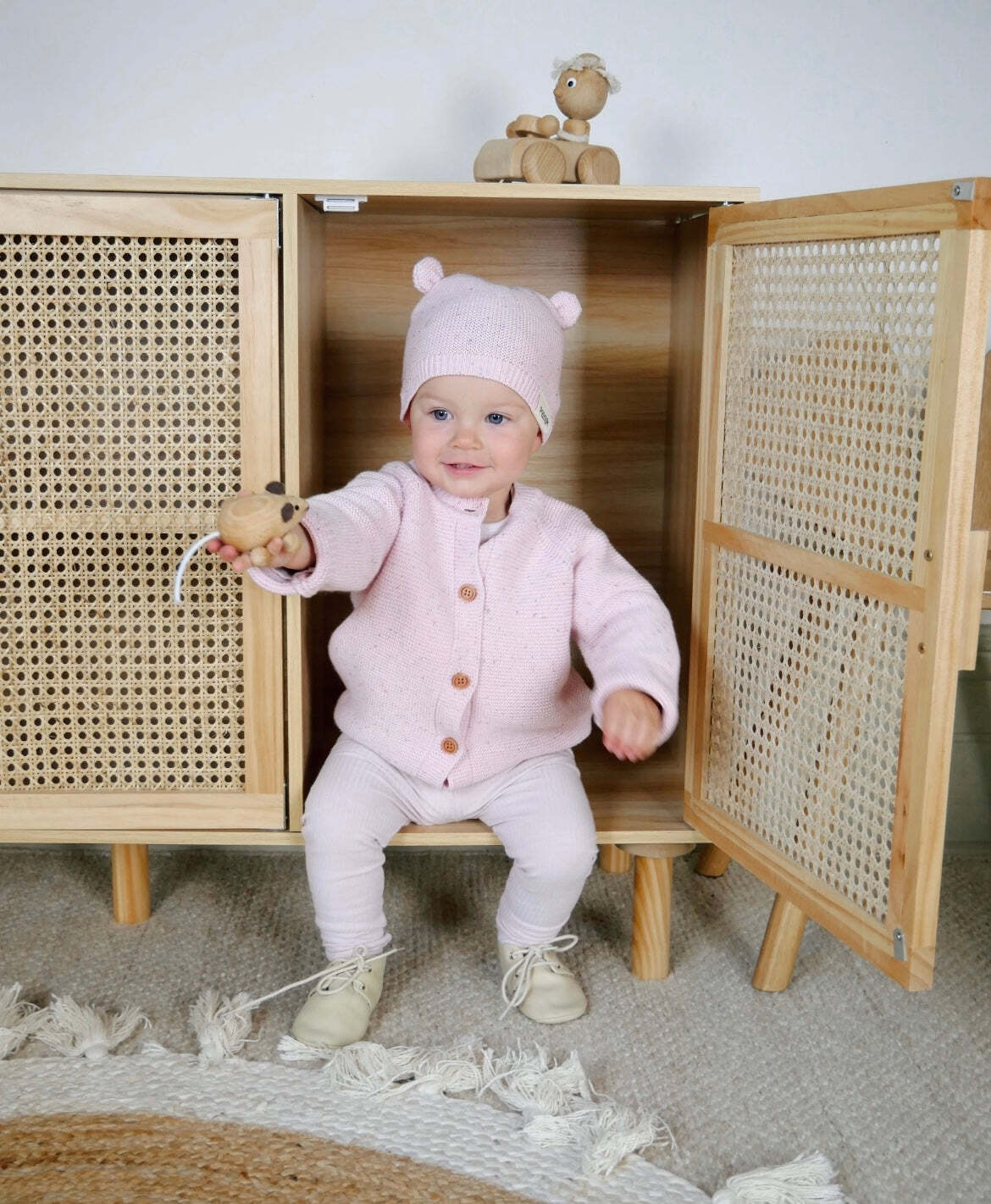 11100293-ponchik-baby-toddler-bear-beanie-love-speckle-knit-size-12-24m
