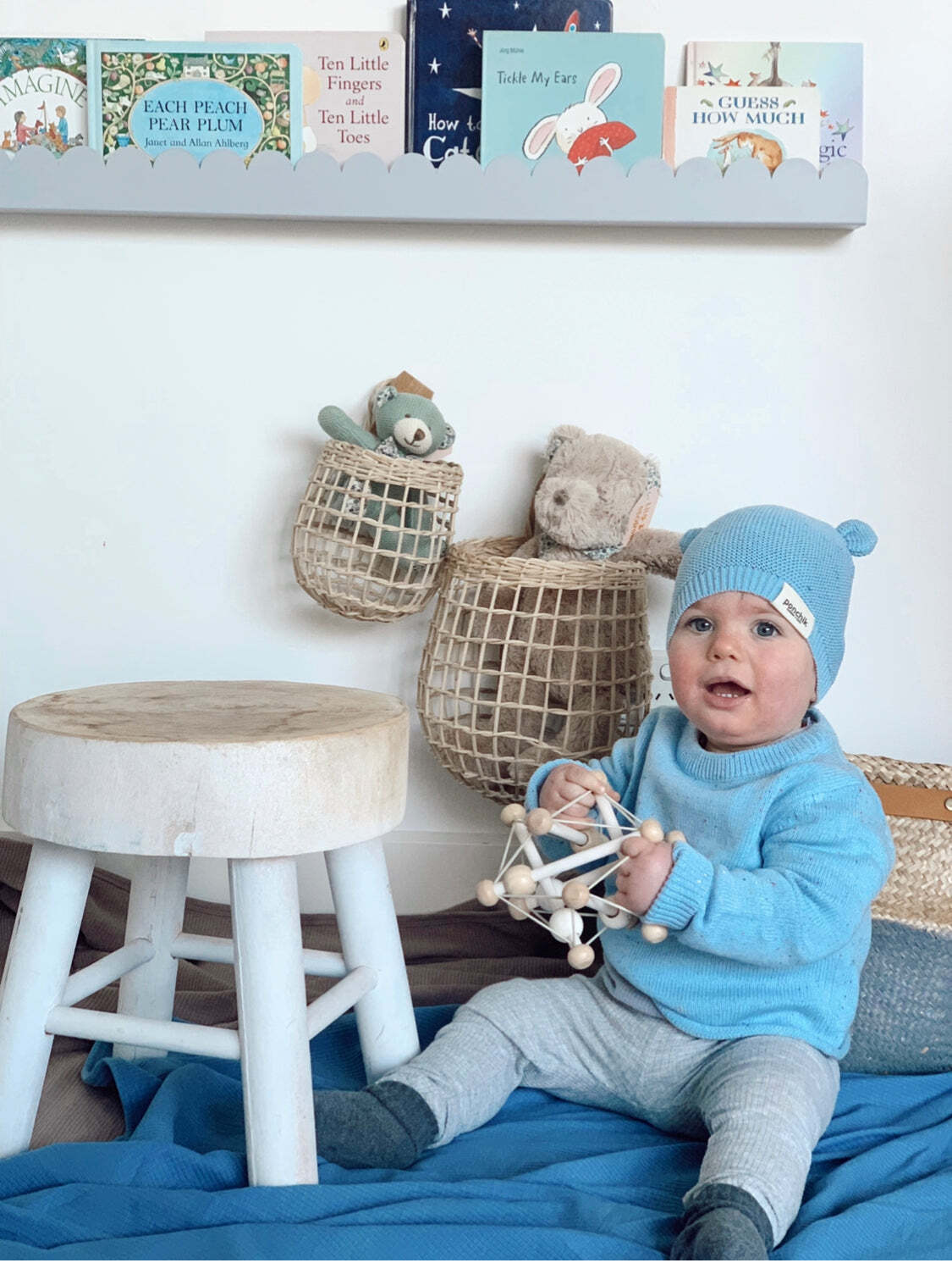 111002941-ponchik-baby-toddler-bear-beanie-mist-speckle-knit-size-3-12m