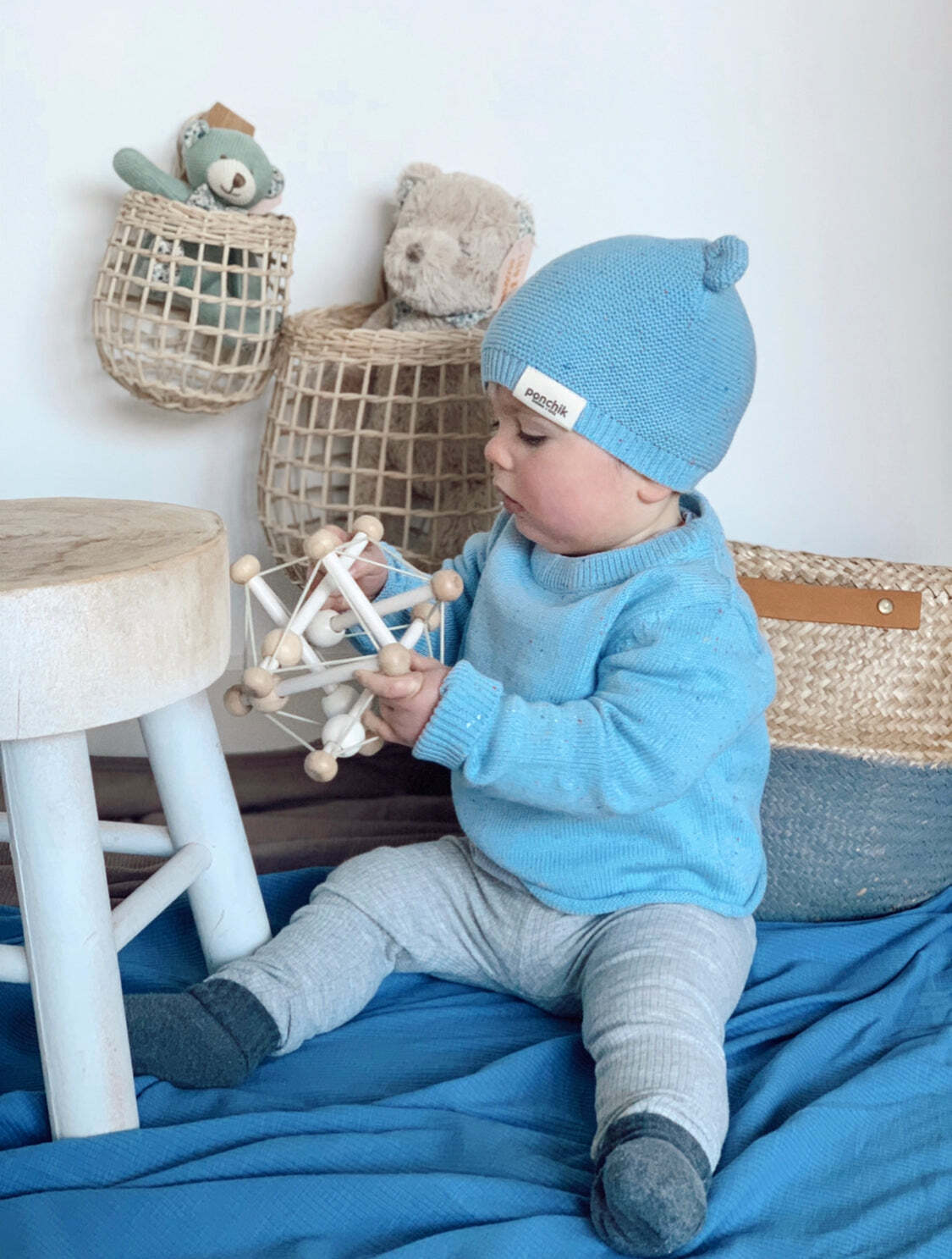 111002941-ponchik-baby-toddler-bear-beanie-mist-speckle-knit-size-3-12m