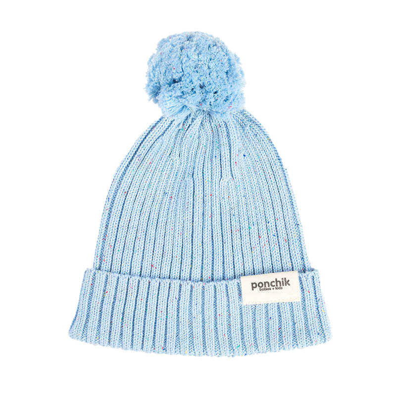 11100334-ponchik-baby-toddler-pom-pom-ribbed-beanie-mist-speckle-knit-size-3-6m