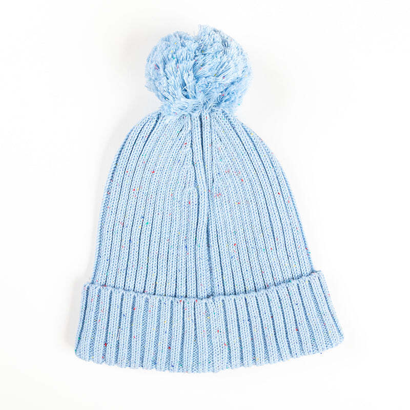 11100334-ponchik-baby-toddler-pom-pom-ribbed-beanie-mist-speckle-knit-size-3-6m