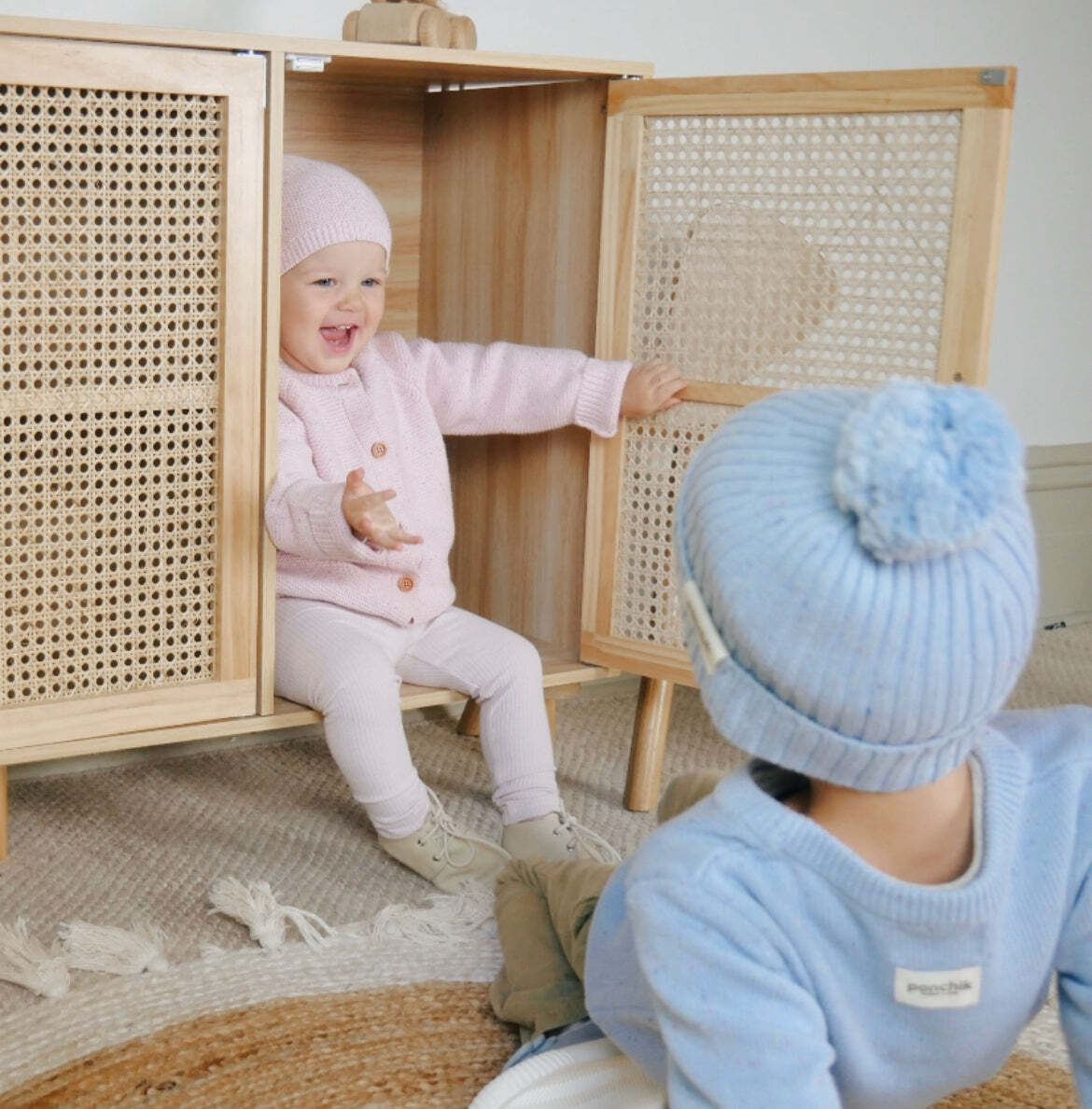 11100334-ponchik-baby-toddler-pom-pom-ribbed-beanie-mist-speckle-knit-size-3-6m
