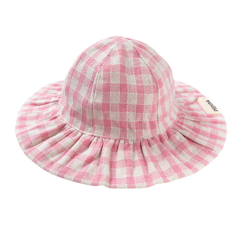 456515781-11-ponchik-sun-hat-fairy-floss-gingham-size-small-3-9m
