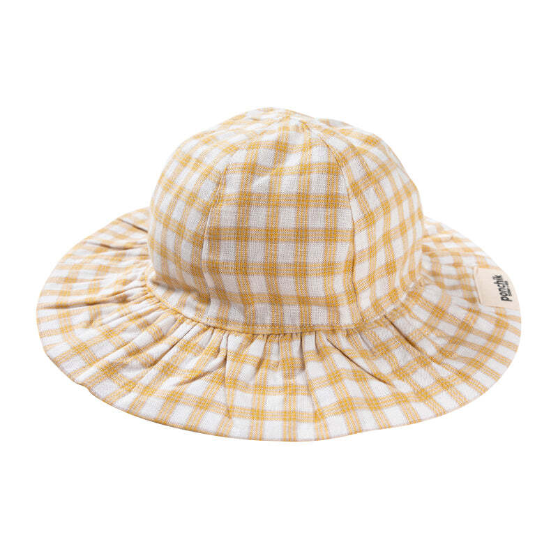 4565157832-11-ponchik-sun-hat-wheat-gingham-size-small-3-9m