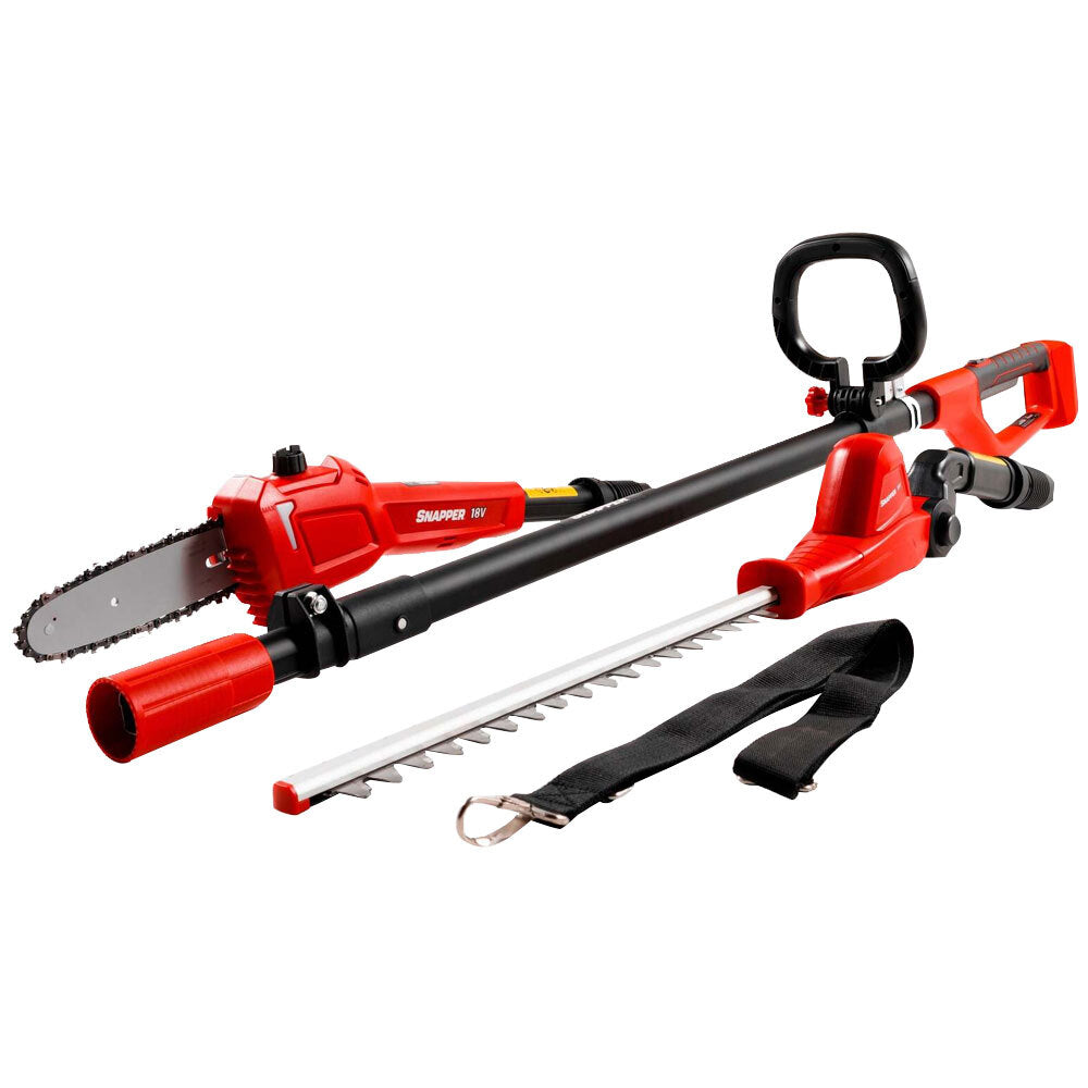 1697484-snapper-18v-cordless-chainsaw-hedge-trimmer-2-2m-long-reach-combo
