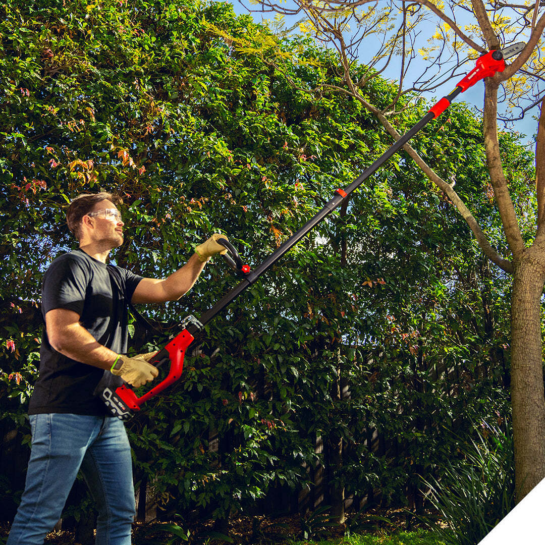 1697484-snapper-18v-cordless-chainsaw-hedge-trimmer-2-2m-long-reach-combo