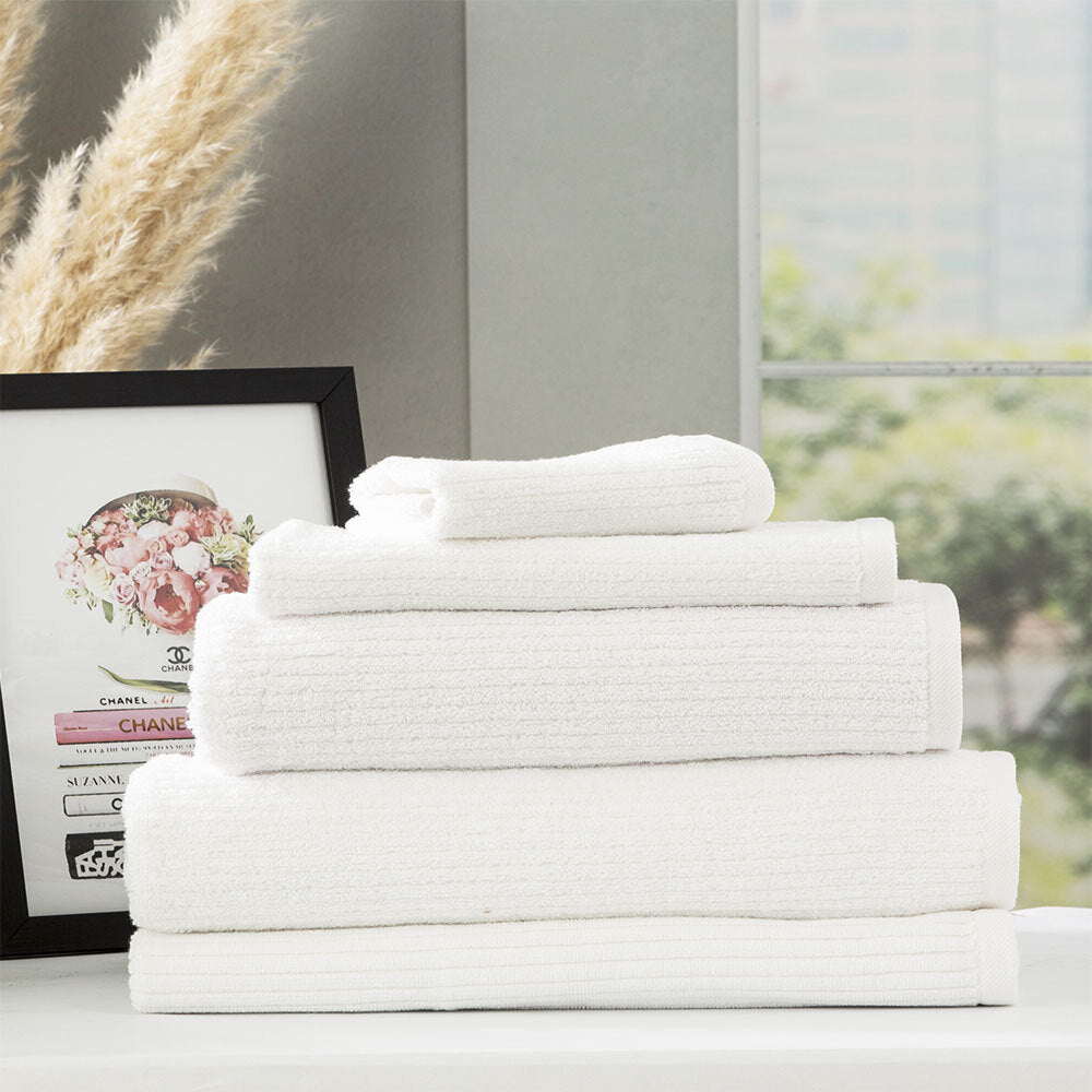 320520-5pc-renee-taylor-towel-set-cobblestone-650-gsm-cotton-ribbed-white